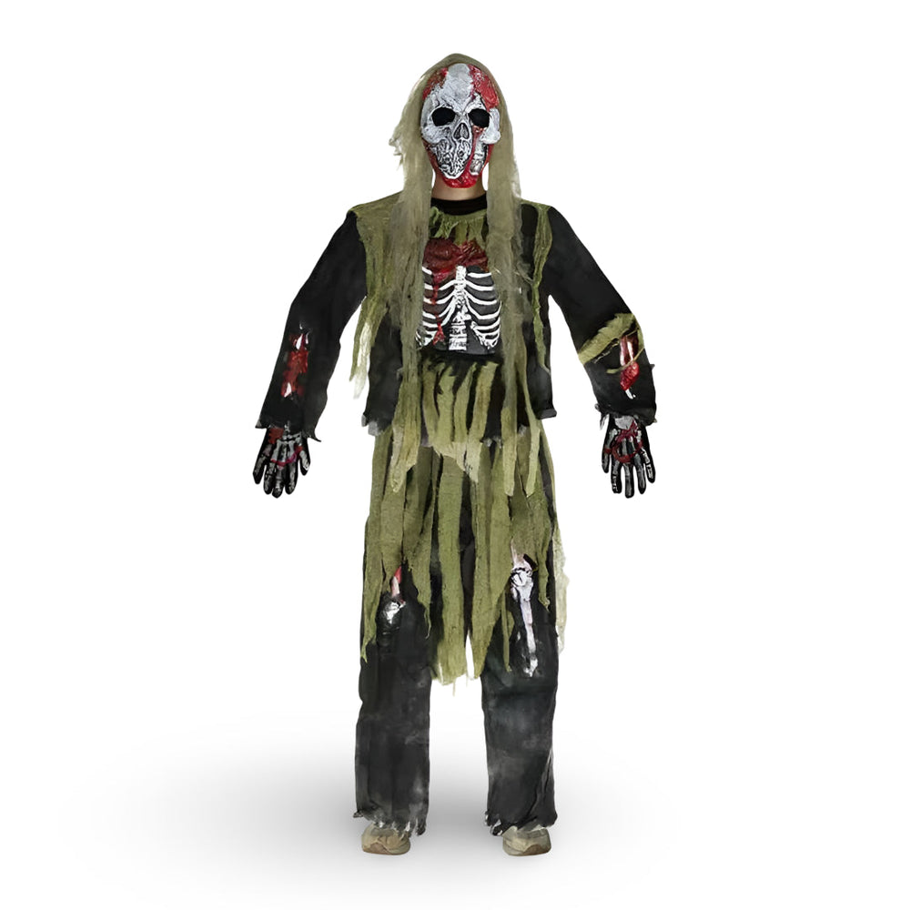 Halloween Costumes Skeleton Zombie Mask Outfit Set