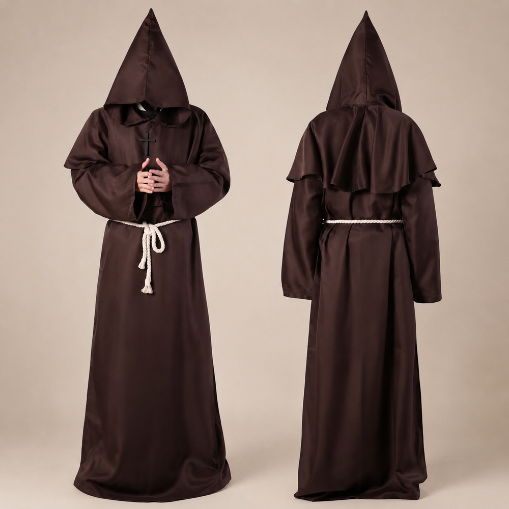Halloween Costumes Womens Nun Robe Dress Up Outfit