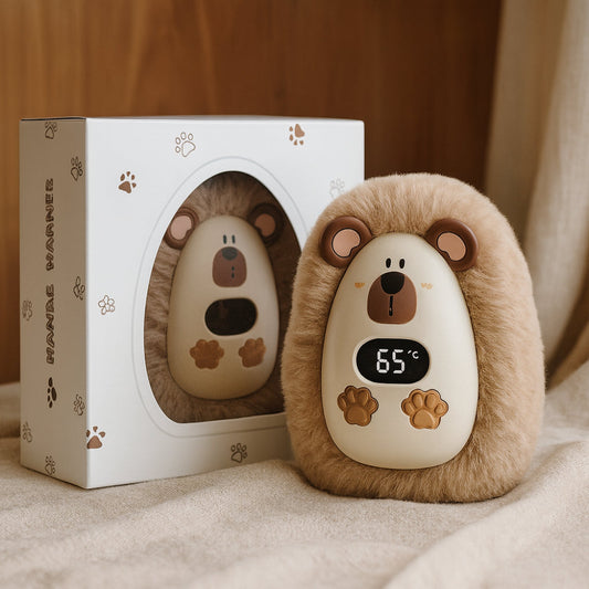 Hand Warmer – Rechargeable, Plush Design & LCD Display