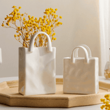 Porcelain Handbag Bud Vase – Creative Decor, 2 Sizes & 8–15cm