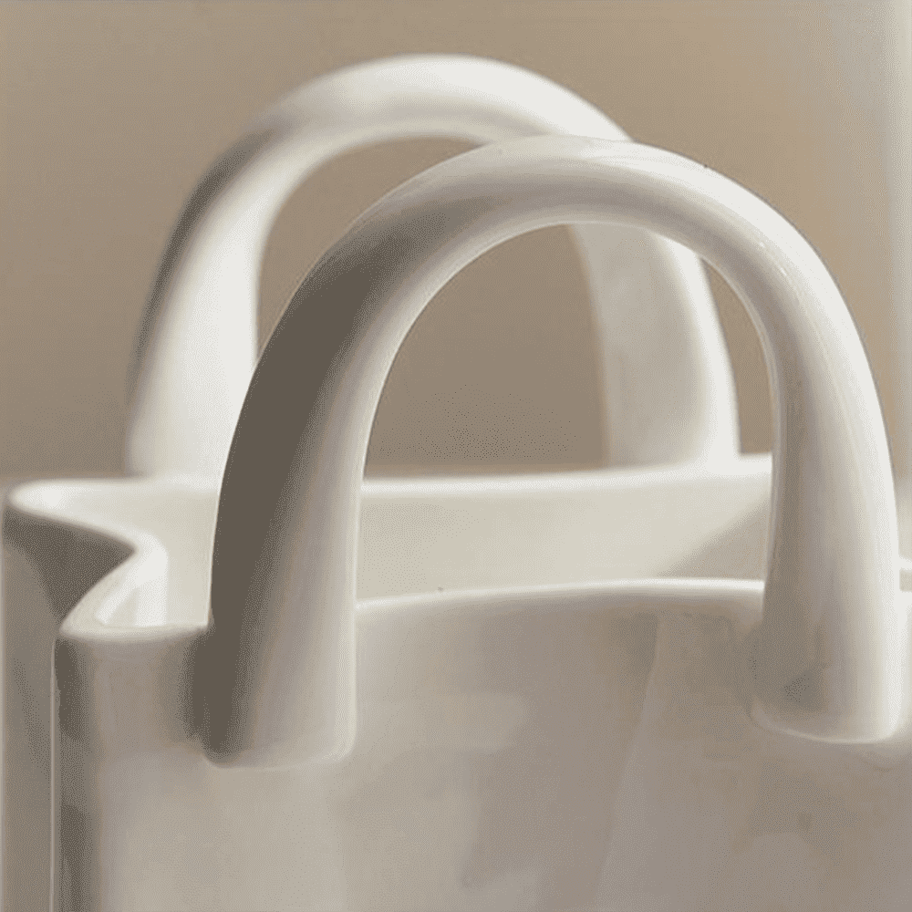 Porcelain Handbag Bud Vase – Creative Decor, 2 Sizes & 8–15cm