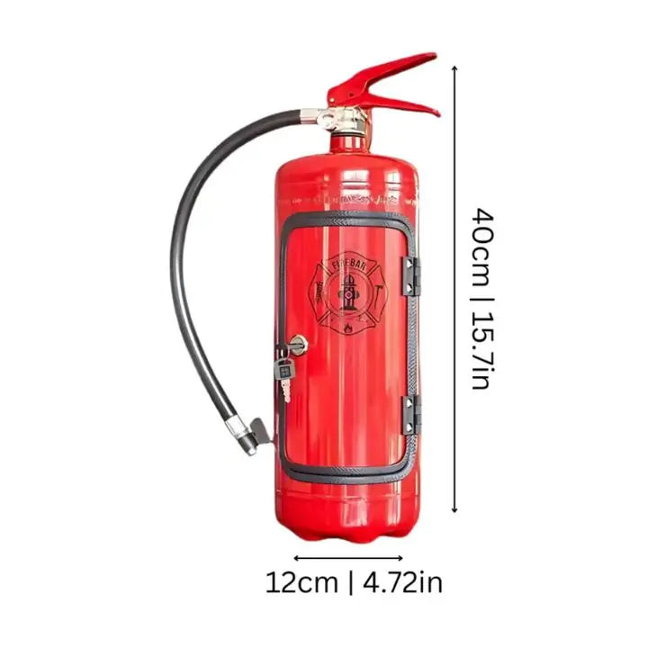 Fire Extinguisher Mini Bar – Handcrafted Metal, 40×12×12cm & Novelty Gift