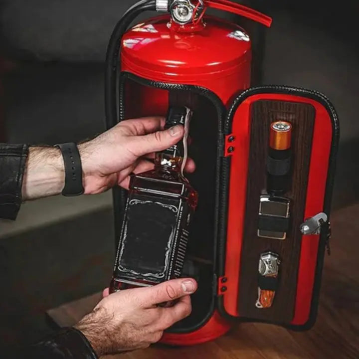 Fire Extinguisher Mini Bar – Handcrafted Metal, 40×12×12cm & Novelty Gift