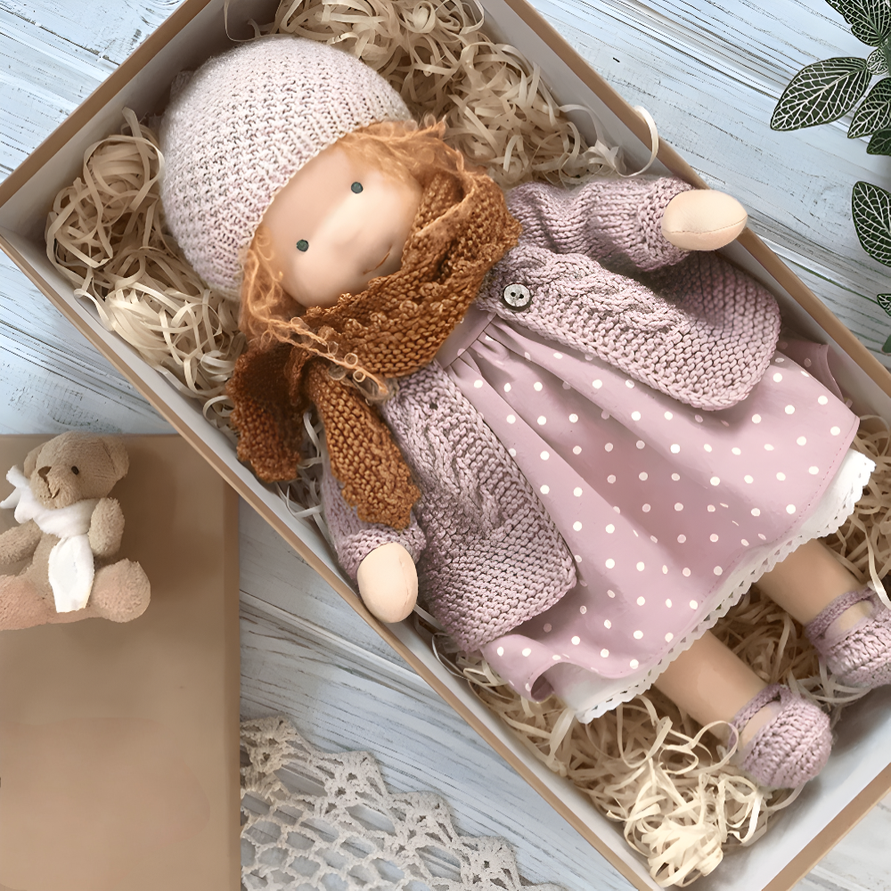 Doll Handmade Fabric Toy Imaginative Play Gift Box
