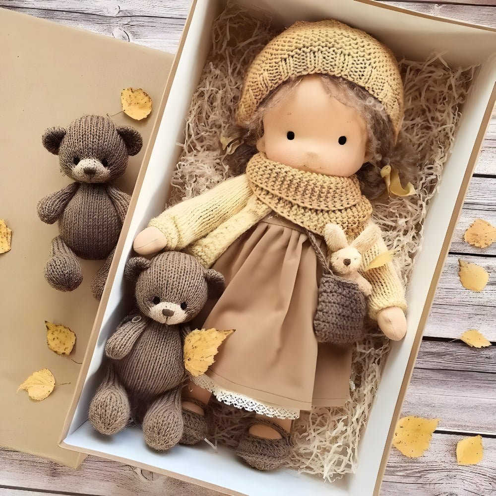 Doll Handmade Fabric Toy Imaginative Play Gift Box