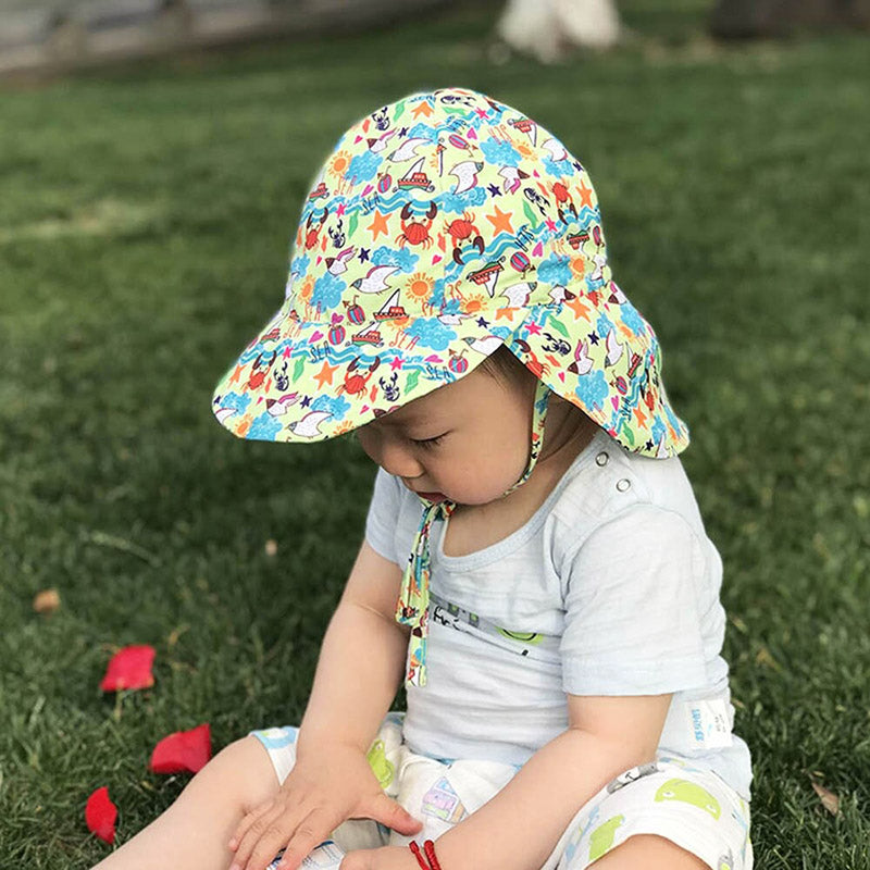 Kids Sun Hat – Neck Flap, Chin Strap & Quick-Dry UV Protection