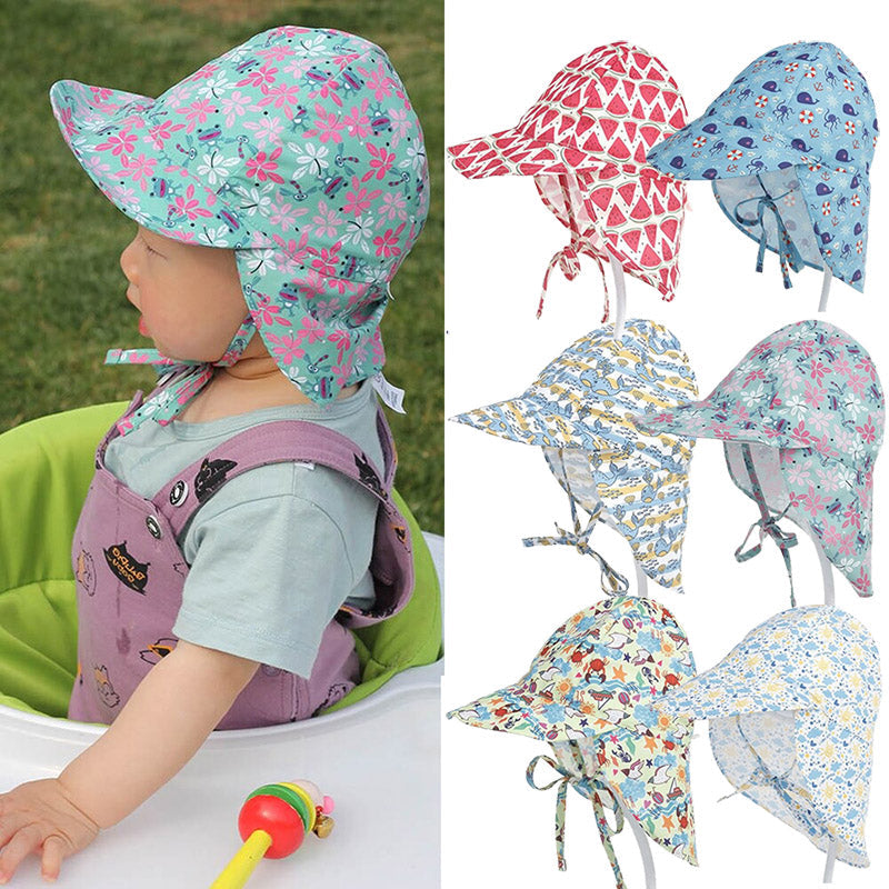 Kids Sun Hat – Neck Flap, Chin Strap & Quick-Dry UV Protection