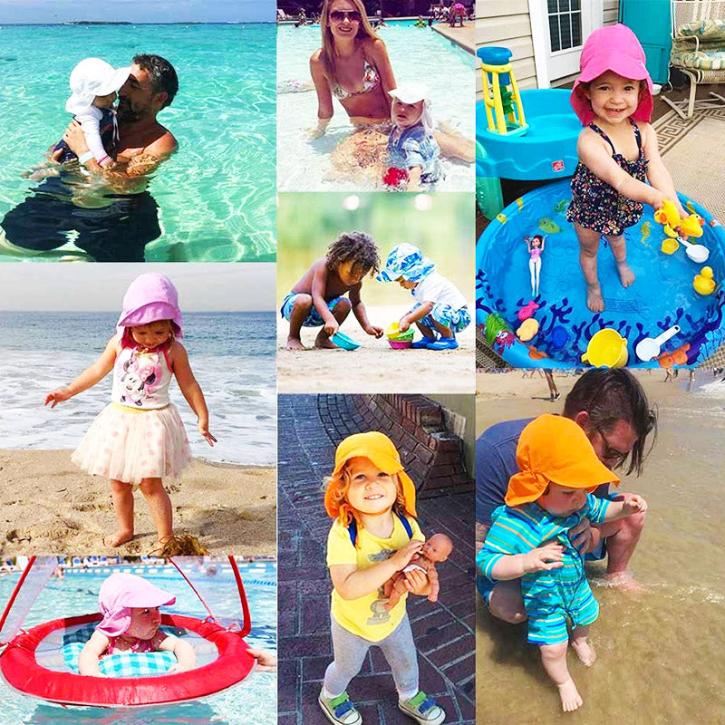 Kids Sun Hat – Neck Flap, Chin Strap & Quick-Dry UV Protection