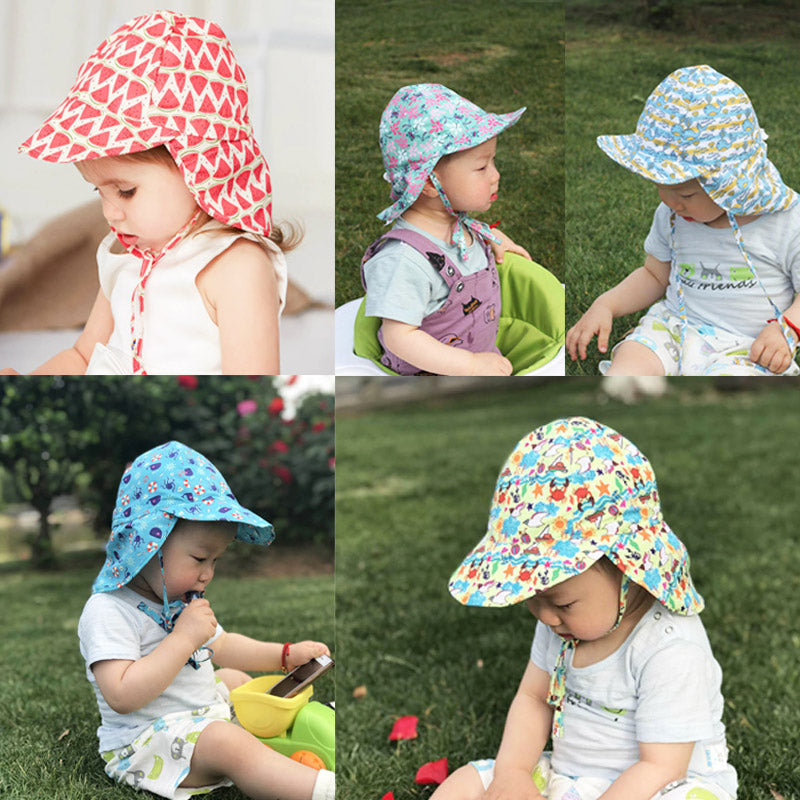 Kids Sun Hat – Neck Flap, Chin Strap & Quick-Dry UV Protection