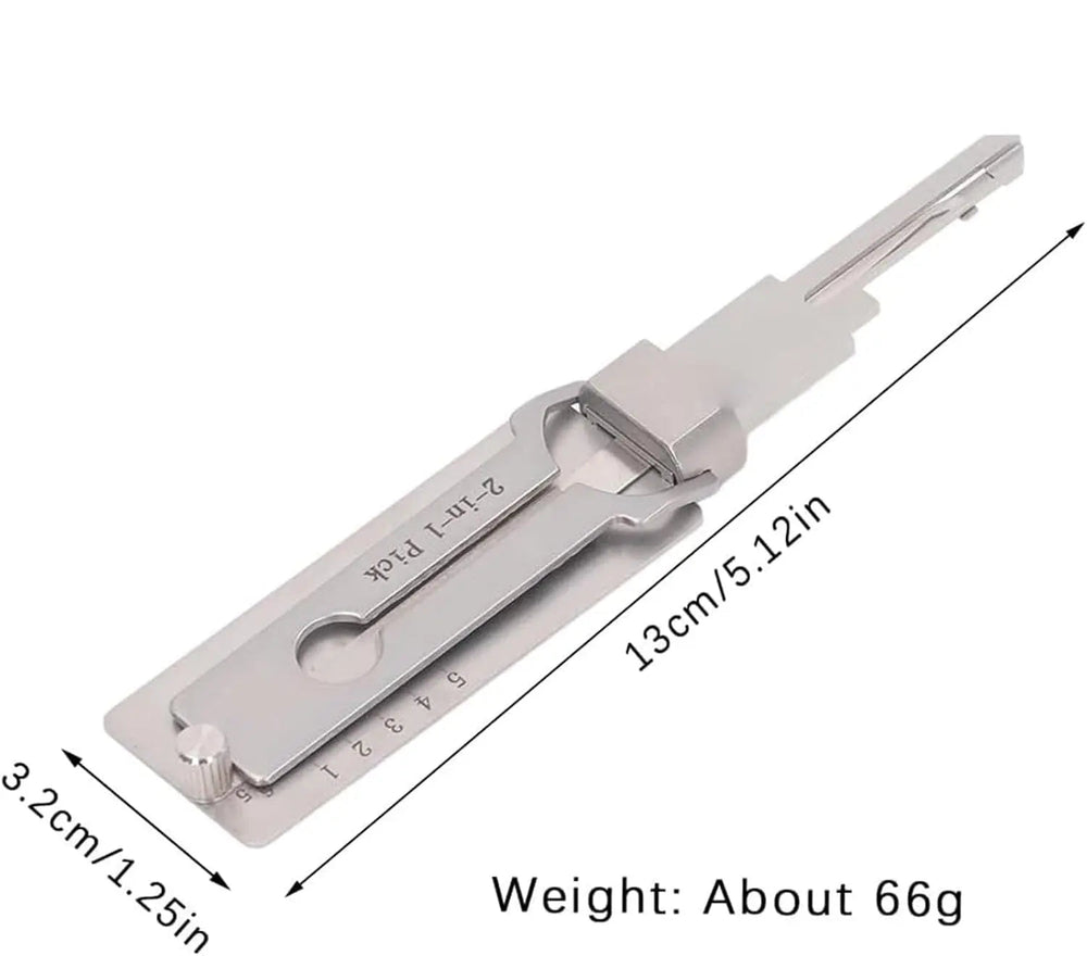 Master Key Decoder – Stainless Steel, KW1 5-Pin & Compact Locksmith Tool