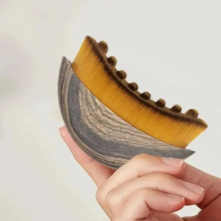 Natural Bristle Facial Brush – Wooden Handle, Gentle Exfoliation & Lymph Boost