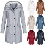 Plus Size Waterproof Hooded Raincoat - Fall Collection - Stylish & Functional