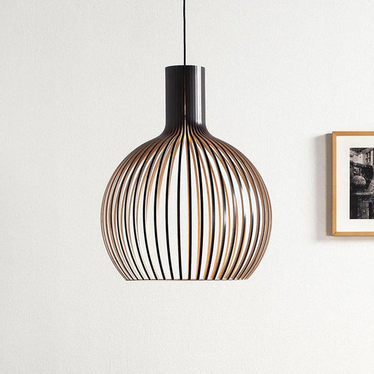 Handcrafted Wooden Pendant Light – Natural Wood, Scandinavian Design & Adjustable Height
