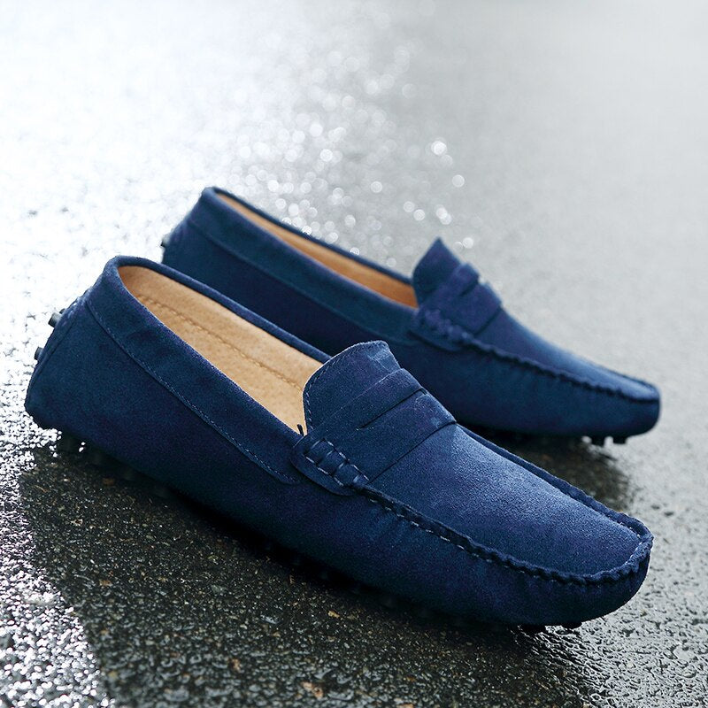 Italian – Fashionable Casual Suede Loafers for Men
