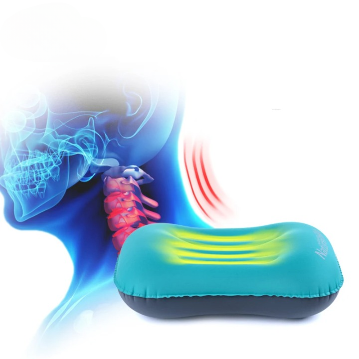 Inflatable Camping Pillow – Ultralight, Ergonomic Neck Support & Packable