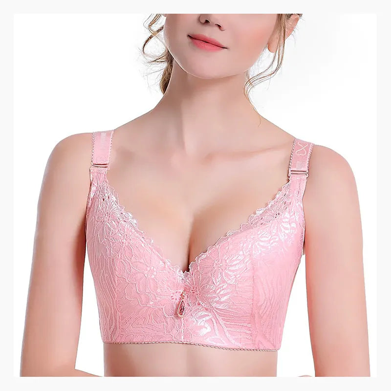Plus-Size Lace Minimizer Bra - Full-Cup Coverage for Ultimate Comfort & Support
