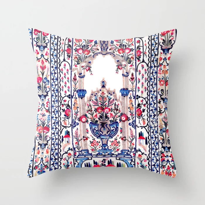 Oriental Cushion Cover – Plush Fabric, Hidden Zipper & 40–60cm Sizes