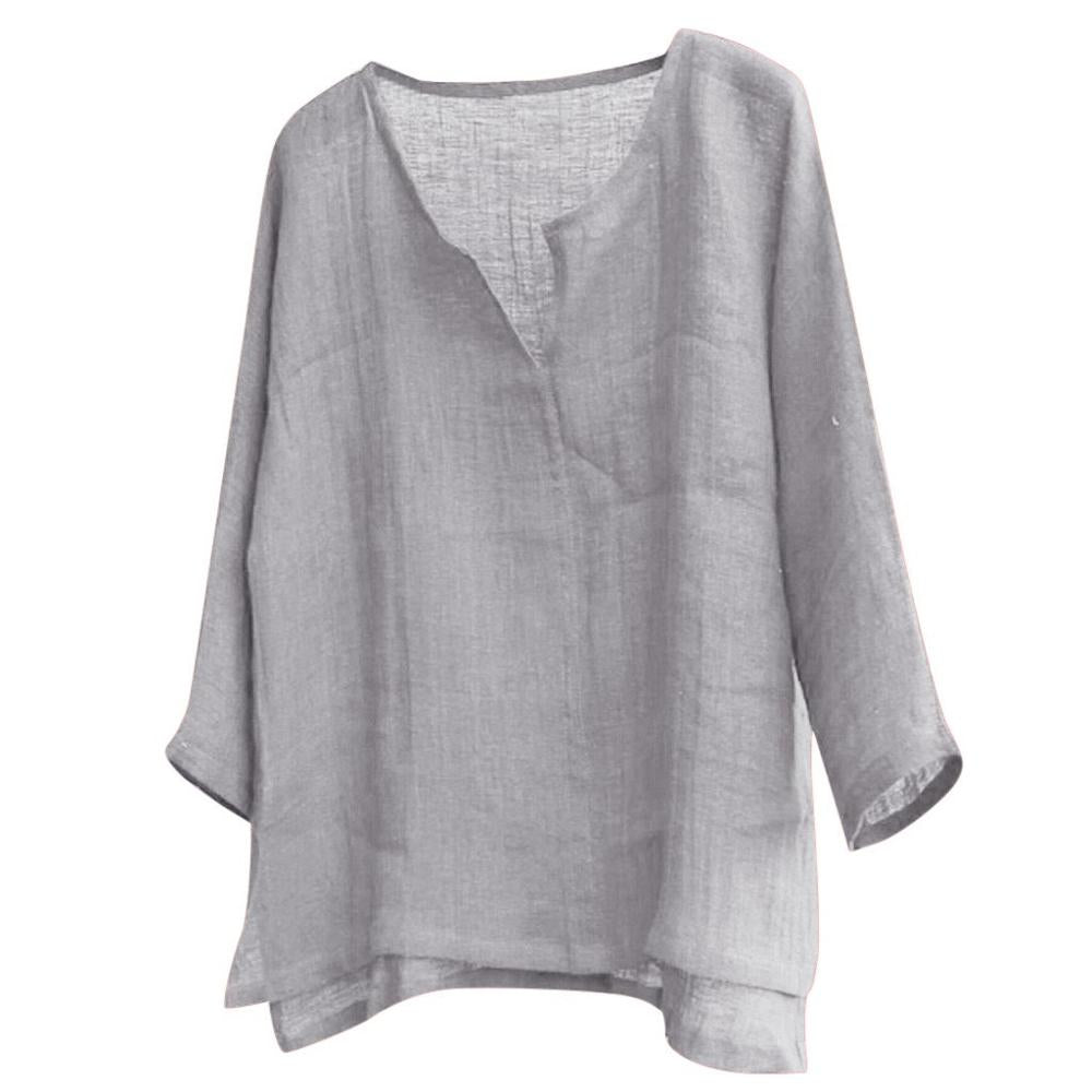 Lino Linen Blouse - Gray