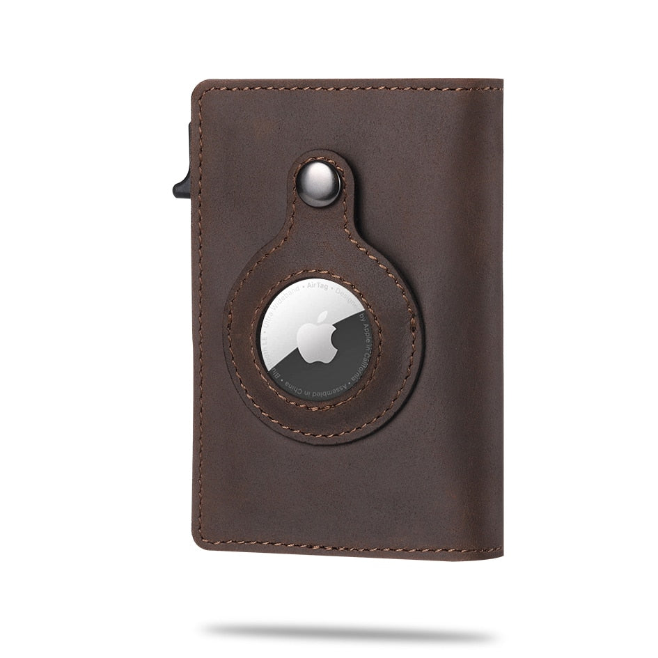 Slim Wallet with Integrated AirTag Holder - Stylish Card Case for Secure Tracking