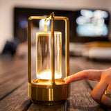 Table Lamp Modern Metal Cylinder LED Light Decor Accent