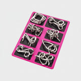 Puzzle Toys Metal Brain Teaser Logic Game Set