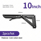 Kalsten | 2-piece set collapsible shelf brackets, heavy-duty, made of stainless steel for tables, motorhomes and space-saving