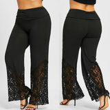 Plus-Size Lace Lounge Pants for Women - Comfortable & Stylish Relaxation Wear