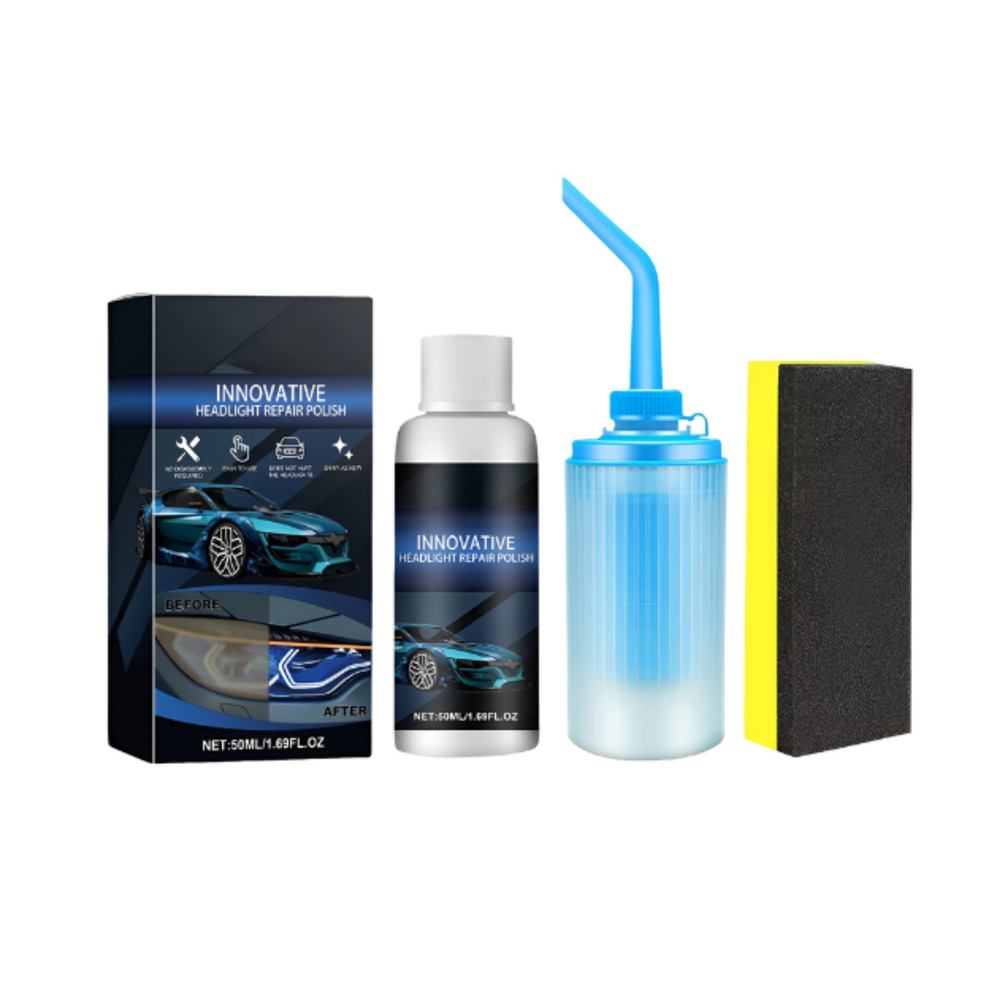 Headlight Restoration Kit – 50ml, Oxidation & Yellowing Remover with UV Coating