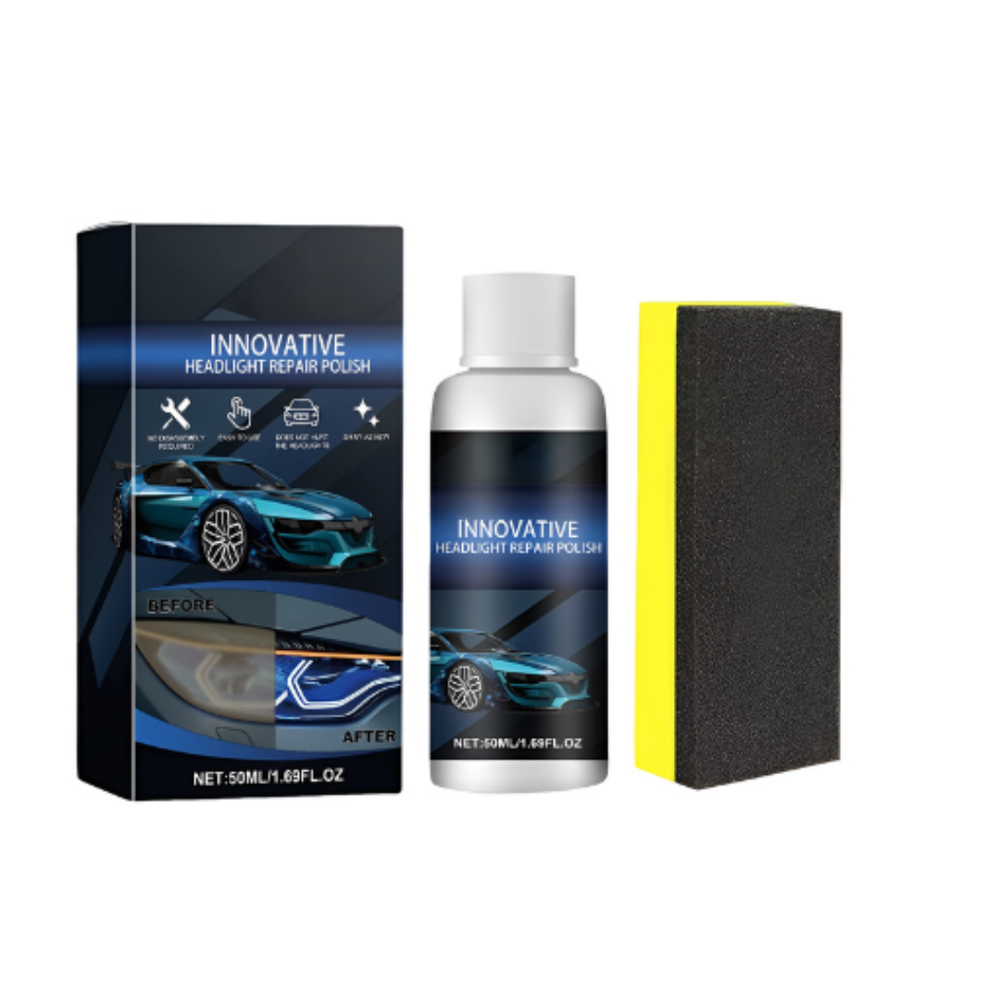 Headlight Restoration Kit – 50ml, Oxidation & Yellowing Remover with UV Coating