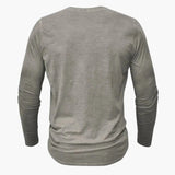 Men's Henley Shirt – Long Sleeve, Button Placket & Round Neck