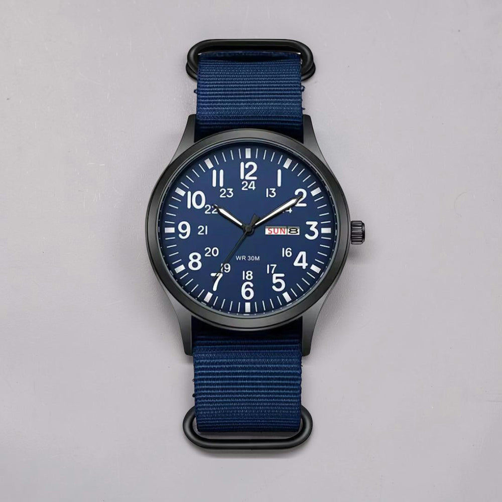 Men's Military Watch – Waterproof, Stainless Steel & NATO Strap