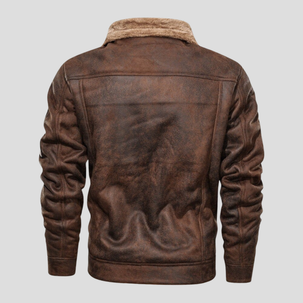 Men's Classic-Style Biker Jacket - Mio - 2