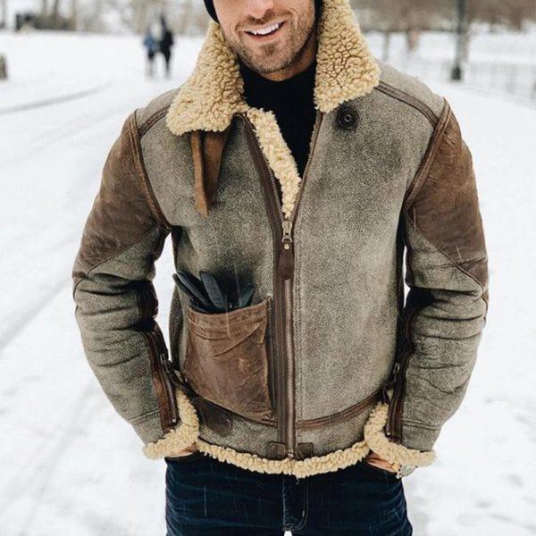 Marc - Men's Jacket in Sheepskin Style - 9