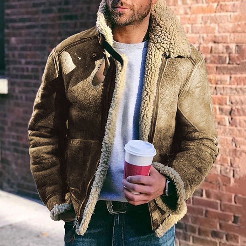 Marc - Men's Jacket in Sheepskin Style - 2