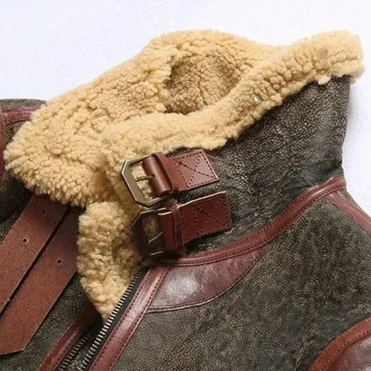 Marc - Men's Jacket in Sheepskin Style - 5