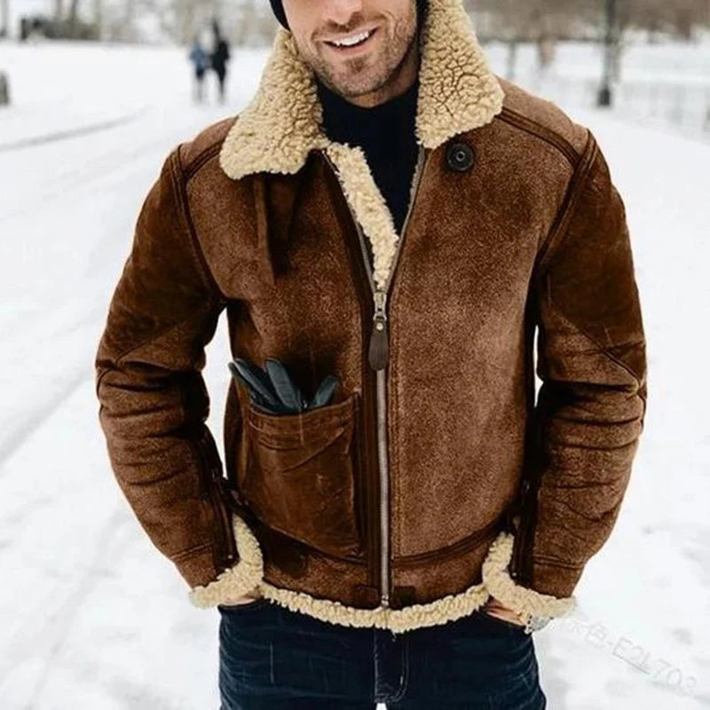 Marc - Men's Jacket in Sheepskin Style - 8