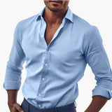 Men's Shirt – Classic Collar, Long Sleeves & Button Cuffs