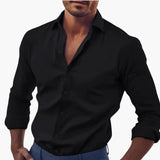 Men's Shirt – Classic Collar, Long Sleeves & Button Cuffs