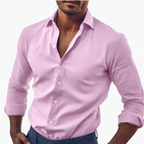 Men's Shirt – Classic Collar, Long Sleeves & Button Cuffs