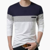 Men's Sweater – Knitted Design & Striped Pattern