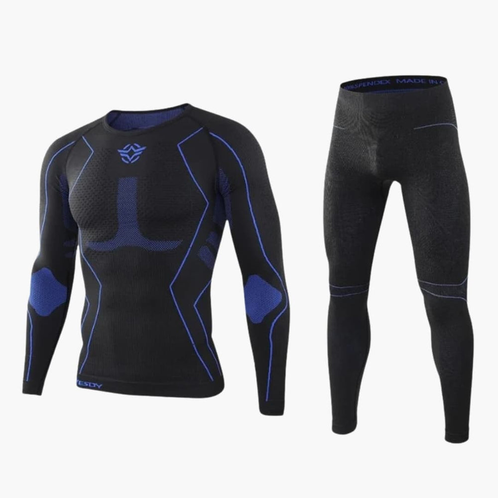 Men's Thermal Set – Long-Sleeve Top, Elastic-Waist Pants & Two-Piece Design