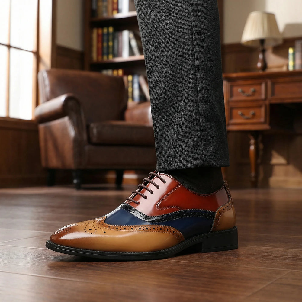 Optimized Product Title: "Herren Wingtip Brogue Schnürschuhe - Noel | Elegante Lederschuhe für formelle Anlässe | Komfortable Passform" 

This title includes relevant keywords for better visibility and highlights key features to attract potential buyers.