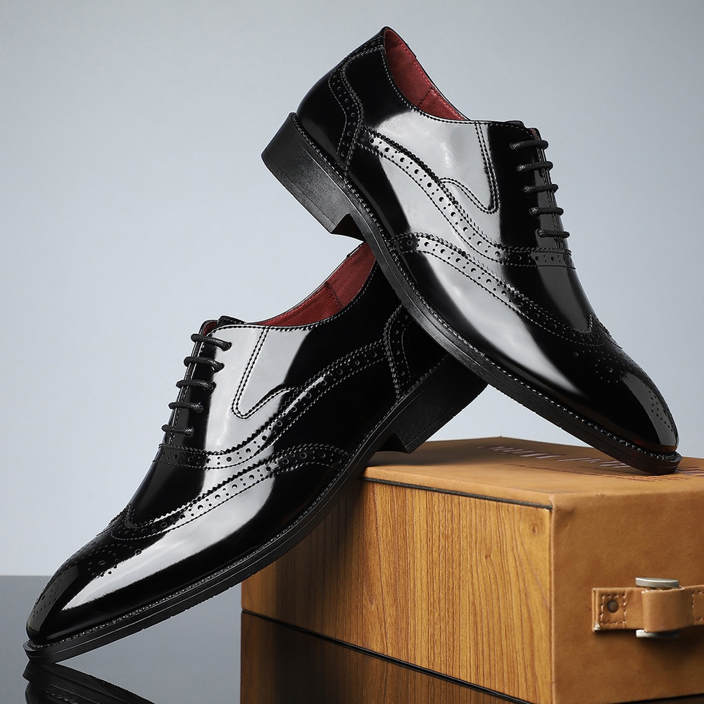 Men's Wingtip Brogue Lace-Up Shoes - Noel