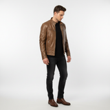 Men's Leather Jacket Slim Fit - Spencer