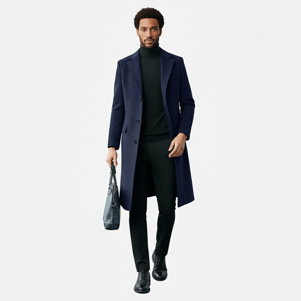 Michael - Men's coat with button placket - 9