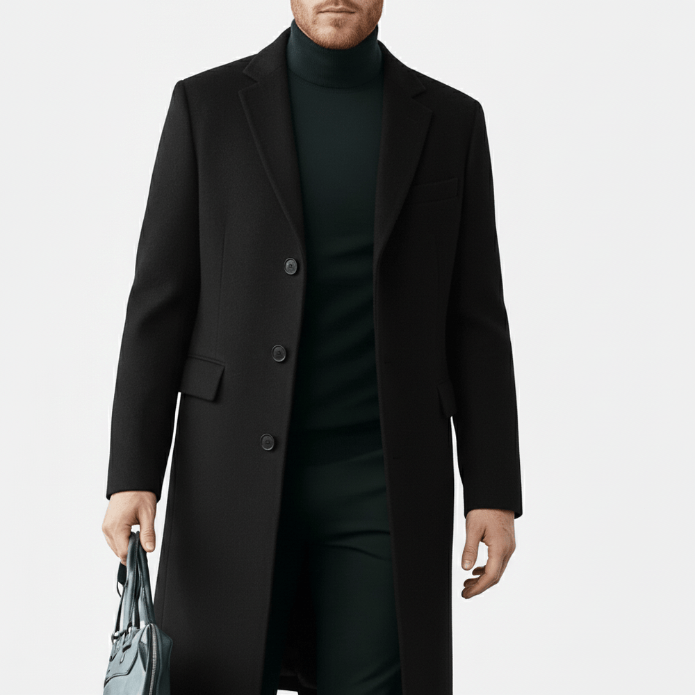 Michael - Men's coat with button placket - 10
