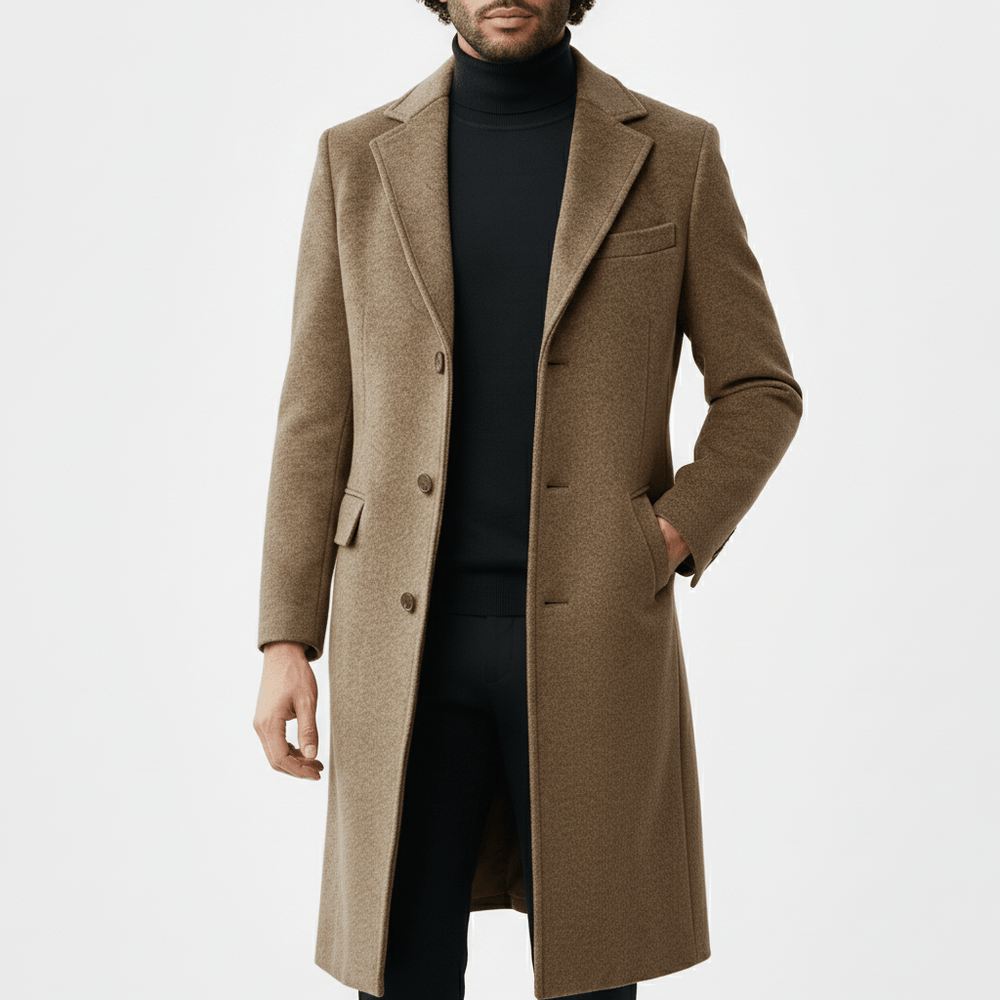 Michael - Men's coat with button placket - 11