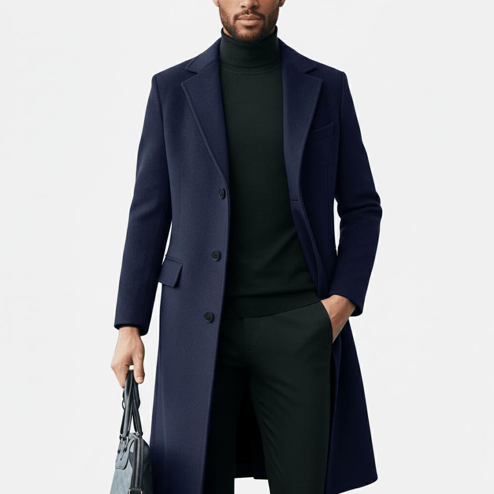 Michael - Men's coat with button placket - 13