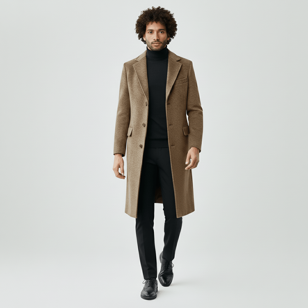 Michael - Men's coat with button placket - 2