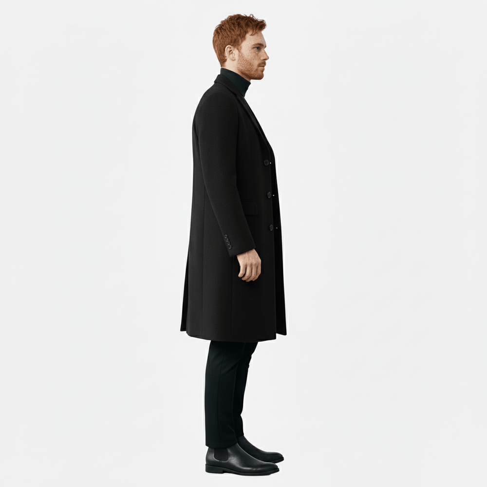 Michael - Men's coat with button placket - 5